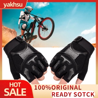 Yakhsu 1 Par guante De Bicicleta Resistente al desgaste ajustable antideslizante medio Dedo/guante deportivo Para montar