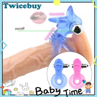 <twicebuy> hombres vibración pene bloqueo suave silicona polla anillo Delay eyaculación juguetes sexuales