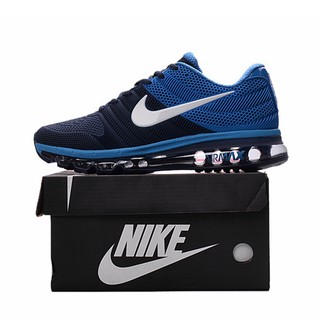 Originais Nike Air Max 2017 Men 's Running Sapatos Calçados Esportivos Tênis Tamanho Grande --- Blue whit0