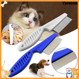 Y.W mascota perro gato dientes cepillo aseo piel peine herramienta portátil limpieza de plástico
