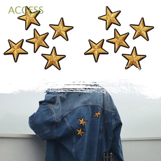 ACCESS 5/10Pcs DIY Craft Stars Patches Clothes Decoration Applique Iron-On Patch Apparel Sewing Fabric Sew on Embroidery Fabric Badge Stickers