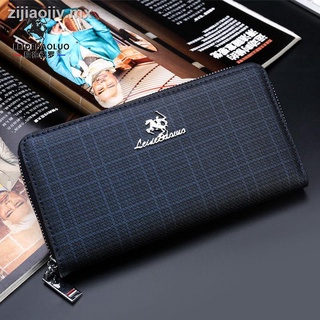 ﹍♙☋Paul Men s Wallet Men s Long Zipper Handbag New Leather Folder wallet business simple small hand bag clutch bag men