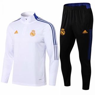 High Quality 21-22 Real Madrid White Football Training Wear Set