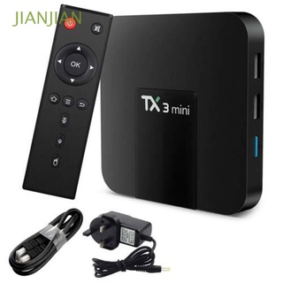 jianjian 2gb+16gb smart tv box wifi media player tv box 4k hdmi 1gb+8gb quad core hd tx3 mini receptor de tv