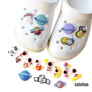 CHARMS (solofan) 10 piezas mixtas de dibujos animados astronautas zapatos sandalias hebilla accesorios niños