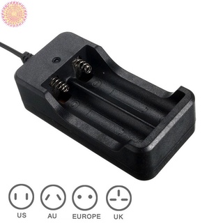 Model Intelligent 18650 Li-ion Vape Battery 4.2V Dual Slot Plug Charger For LED Torch