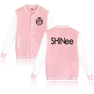 Shinee Kpop Minho Hoodie Jong Hyun Diamond Ring Shinee World Printed Baseball Jacket Men Kpop Shinee Pink Xxsxxxl