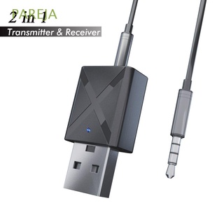 PAREJA Black Adaptador Bluetooth 5.0 Speaker Headphone Dispositivos digitales Transmisor USB Portable 3.5mm Stereo Wireless dongle Transmisión Receptor de audio de musica