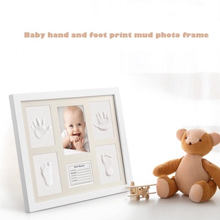 seguro bebé recién nacido huella huella foto marco impresión kit almohadilla de tinta