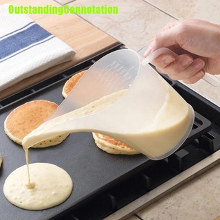 Outstandingconnotation 1000ML punta boca plástico jarra medidora taza graduada cocina cocina panadería herramienta