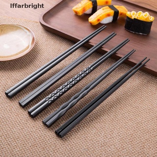 [Iffarbright] 1 Pair Japanese Chopsticks Alloy Non-Slip Sushi Chop Sticks Set Chinese Gift . (1)