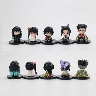 5 Unids/kit Demon Slayer Figura Kimetsu No Yaiba Figura 5cm Doll Set Nezuko Tanjiro Anime De Acción Decoración Del Coche (4)