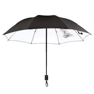 paraguas simple de dibujos animados tres plegables protector solar paraguas a prueba de viento sombrilla