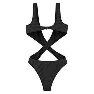 CYTX-traje de baño para mujer, diseño cruzado, cuello en V profundo Sexy, estilo Simple (5)