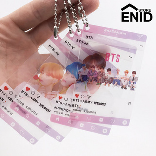 Enid 1Pc Kpop BTS transparente colgante fototarjeta tarjetas Fans bolsa de recuerdo decoración
