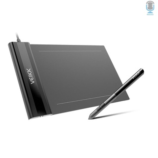 VEIKK S640 - tableta de dibujo Digital (6 x 4 pulgadas, con 8192 niveles de presión, pluma pasiva, 5080 LPI, borrador de un solo toque)
