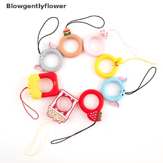 blowgentlyflower lindo de dibujos animados de silicona cordón llaves correa llavero accesorios de teléfono móvil bgf
