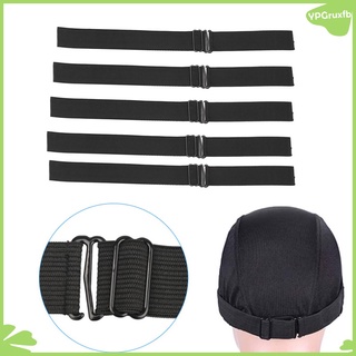 5 paquetes negro ajustable banda elástica para hacer pelucas tapas sujetador cierre