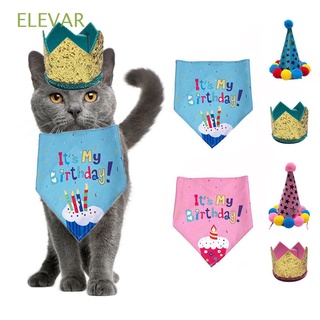 ELEVAR Adorable Diseño de lentejuelas Accesorios para mascotas Bandana Gorra / babero de cumpleaños para mascotas Bufanda Ropa de cumpleaños Perros y gatos Decoración Sombrero de tiara/Multicolor