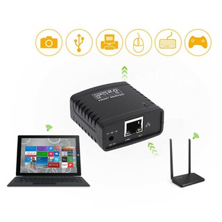 USB 2.0 LRP servidor de impresión compartir un LAN Ethernet impresoras de red adaptador de alimentación con enchufe de ee.uu. (7)