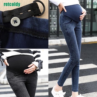 [RTL] moda mujeres embarazadas pantalones delgados Skiny Jeans Casual pantalones vaqueros de maternidad