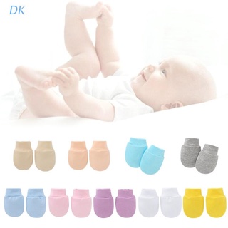 Dk 1 par de guantes de algodón suave Anti-arañazos para bebés/protectores para recién nacidos/soporte para rasguños