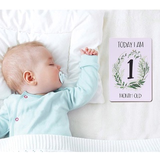 t* bebé tarjetas mensuales pegatina fotografía fotografía edad tarjetas bebé ducha registro regalo (8)