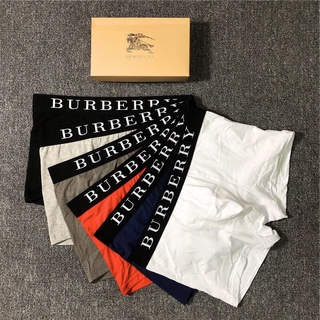 100% algodón para hombre Burberry liso Push Up Boxers troncos ropa interior bragas (7)