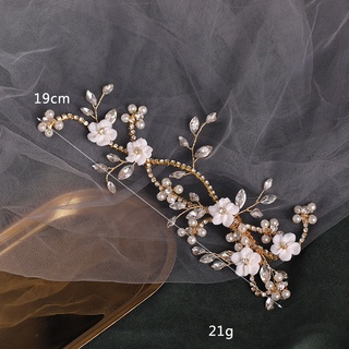 Novia boda flor peine de pelo perla joyería tocados perla peines laterales novia corte de pelo accesorios decorativos (5)
