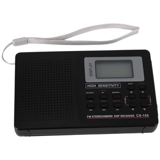 Mini Receptor De radio Fm Portátil De radio soporte Fm/Am/Lw/Tv sonido De frecuencia Completa soporte Receptor De radio Despertador Para personas mayores (9K)