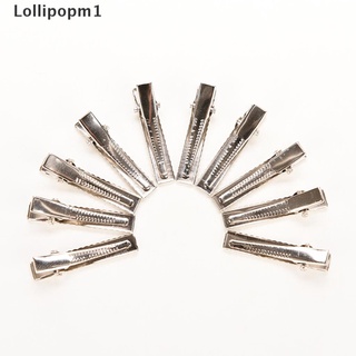 Lollipopm1 Clip de cocodrilo de Metal plano plateado para el pelo de pasador arcos MY