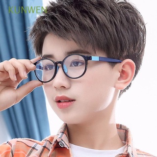 KUNWEN Extraíble Gafas para niños Retro Protección ocular Vidrio resistente a la luz azul Chico Chica Gafas de cálculo Flexibilidad Resistencia a los rayos ultravioletas Marco blando Accesorios de gafas