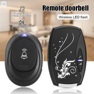Home Wireless Remote Control Doorbell 36 Music Doorbell With Flash