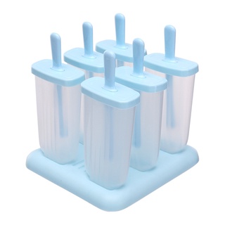 molde de paletas, easy release ice pop maker, 6 cavidades molde de helado (azul)