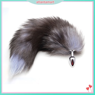 Adult Sexy Faux Fox Tail Stainless Steel Anal Plug Butt Couple Flirting Sex Toys