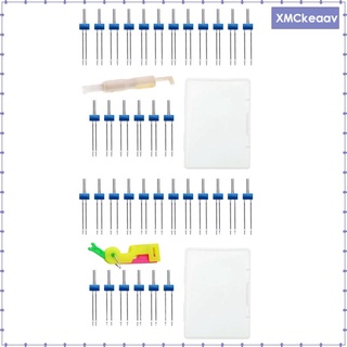 [Ready Stock] 18 piezas de agujas para mquinas de coser para el hogar, agujas dobles para dos agujas, agujas de estiramiento doble con