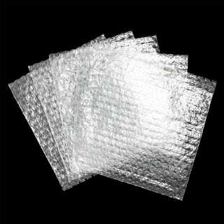 WOOW1 50pcs PE transparente envoltura protectora de plástico espuma bolsas de embalaje blanco burbuja bolsa doble película amortiguación cubre sobre 5 tamaños paquete a prueba de golpes (7)