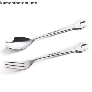 kame creative llave en forma de tenedor de té de acero inoxidable 304 cuchara de cena cubiertos de café.
