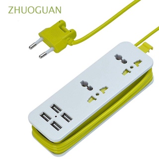 zhuoguan portátil de la ue de la tira de alimentación de 4 puertos usb enchufe adaptador de cargador zócalo para smartphones tabletas múltiples de escritorio de viaje suministros eléctricos 1200w enchufe eléctrico