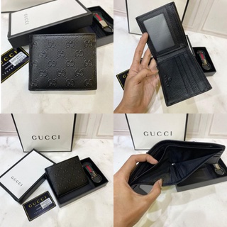 Gucci GG cartera de hombre + llavero Premium incluye caja, tarjeta, bolsa de papel
