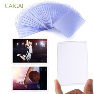 CAICAI 10 pcs plástico rígido Fundas para tarjetas Coleccionable Soporte de mangas protectoras Titular de la tarjeta Mangas transparentes|Tarjetas deportivas de baloncesto De cartas coleccionables Transparente