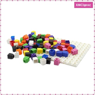 [listo stock] 100 piezas cuadradas bloques de apilamiento rompecabezas juguetes para estudiantes juguetes educativos