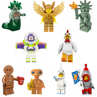 Minifiguras Lego de dibujos animados de Buzz Lightyear Medusa Golden guerrero unicornio Gingerbread Man bloques de construcción juguetes para niños regalos regalos