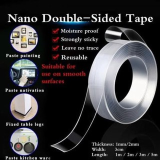Nano cinta cinta 2 mm X 1,5 metros/transparente transparente fuerte transparente 2 lados/cinta mágica fuerte