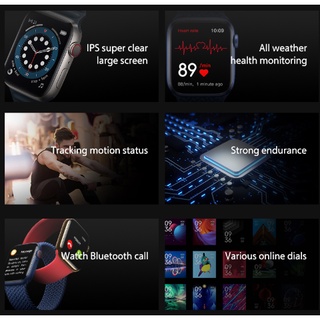 2021 nueva serie 6 T500 + 44MM Bluetooth reloj inteligente llamada pantalla táctil música pulsera rastreador de ejercicios reloj medidor de frecuencia cardíaca (3)