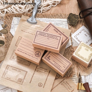 [threegoodstones] Card Making Stamp Wood Mounted Rubber Stamps for DIY Crafts Scrapbooking Planner New Stock