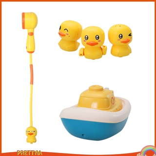 [PRETTYIA] Bebé bebé eléctrico pato agua Spray baño ducha juguetes bomba de agua aspersor