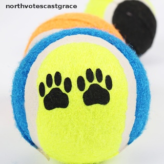 Ncvs Micro elastic dog training ball Pet toy throwing tennis ball footprint pattern Grace