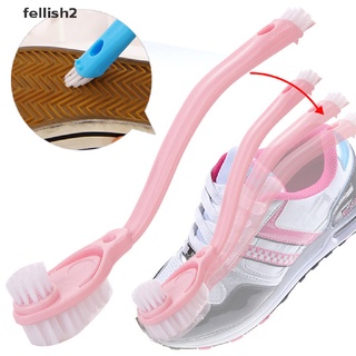 [fellish2] doble mango largo cepillo limpiador cepillos lavado inodoro lavabo olla platos herramientas de limpieza mf