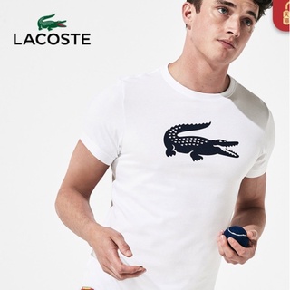 LACOSTE France cocodrilo hombres moda impresión cuello redondo transpirable casual manga corta T-shirt hombres |TH3377